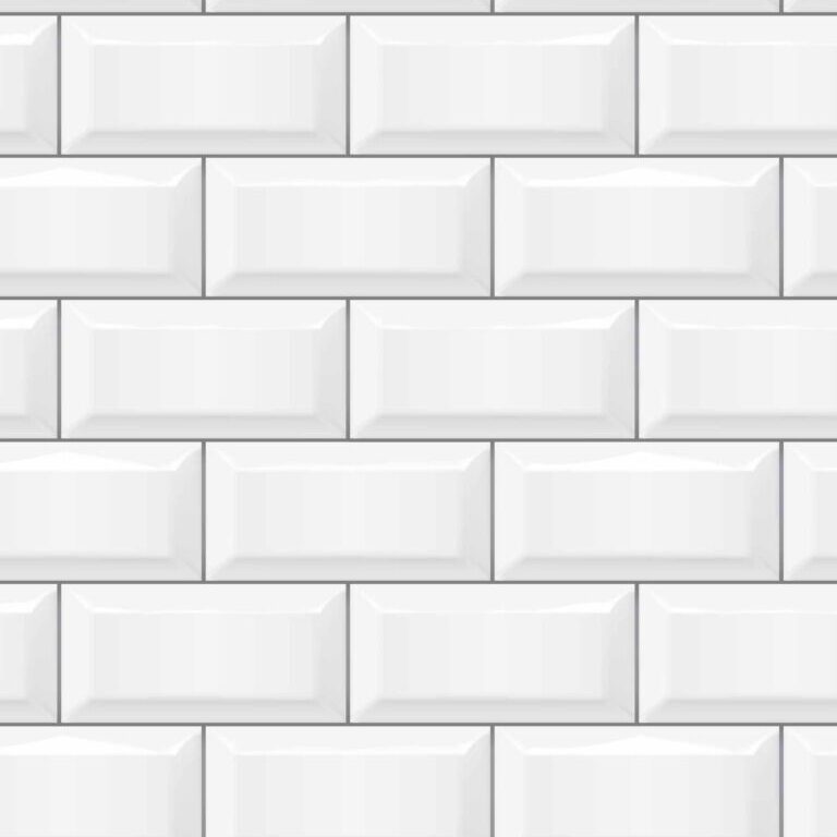 Texture de carreaux de métro lisses sans couture - arrière-plan réaliste de briques blanches