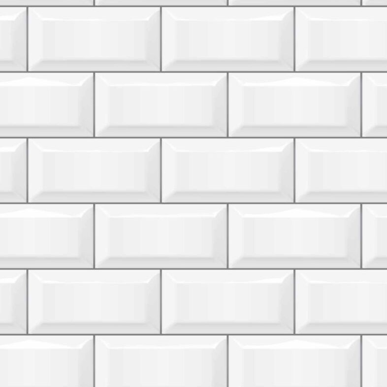 Texture de carreaux de métro lisses sans couture - arrière-plan réaliste de briques blanches